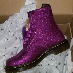 Womens Dr Martens 1460 Pascal Glitter Purple Multi
